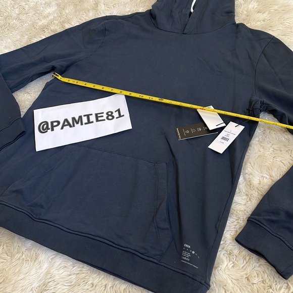 ONIA Men’s Blue/Gray Garment Dye French Terry Pullover  Hoodie Size L NWT - Picture 8 of 13